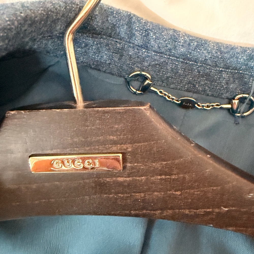 Gucci Elegant Blue TWEED BLAZER SIZE 42 PERFECT CONDITION SPORTS COAT - Picture 15 of 15